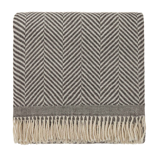 Salla blanket, grey & cream, 100% new wool
