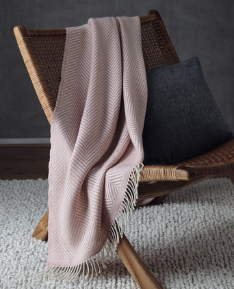 Salla Wool Blanket rouge & cream, 100% new wool