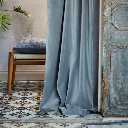 Samana Velvet Curtain in green grey | Home & Living inspiration | URBANARA