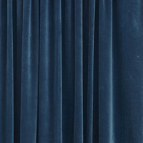Samana Velvet Curtain teal, 100% cotton | URBANARA curtains