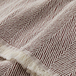 Sambro Cotton Blanket [Maroon & Natural white]