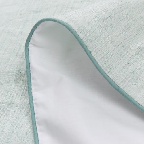 Sameiro Linen Bed Linen green grey & white, 100% linen & 100% organic cotton | URBANARA linen bedding