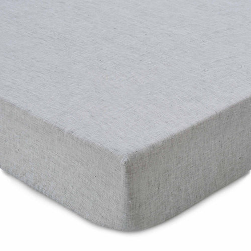 Sameiro fitted sheet, grey, 100% linen