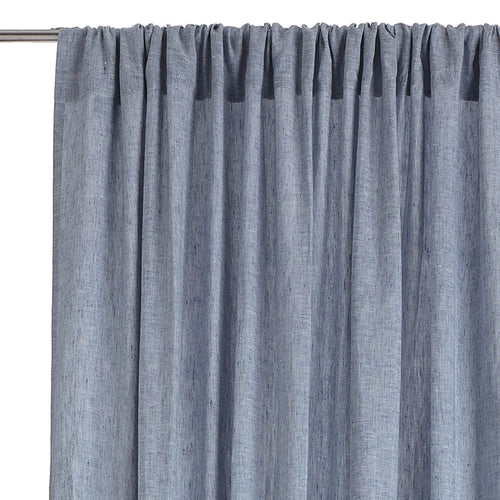 Sameiro linen curtain in dark grey blue | Home & Living inspiration | URBANARA