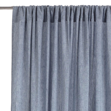 Sameiro Curtain Set dark grey blue, 100% linen
