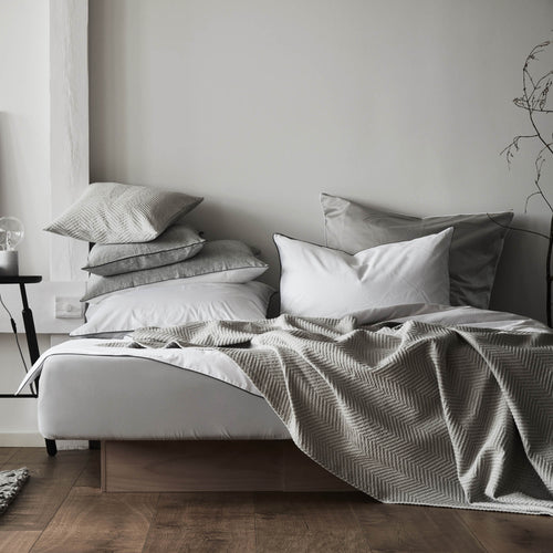 Lanton bed linen in white & grey | Home & Living inspiration | URBANARA