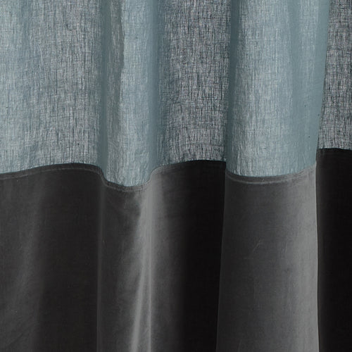 Saveli Curtain Set light green grey & green grey, 100% linen | URBANARA curtains