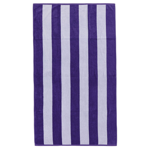 Serena beach towel, purple & white, 100% cotton
