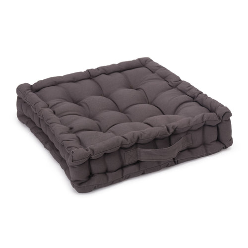 Silna Floor Cushion dark grey, 100% cotton