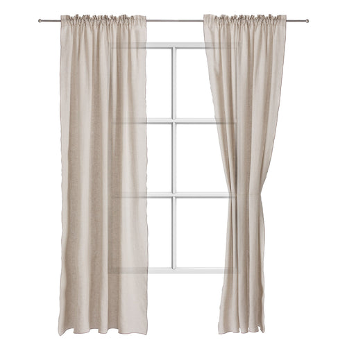 Sines Linen Curtains [Natural & Conker]