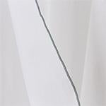 Sines Linen Curtains [White & Light grey blue]