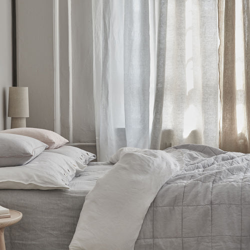 Karlay Linen Quilt in light grey | Home & Living inspiration | URBANARA