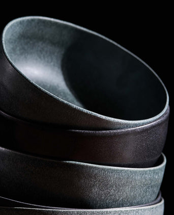 Malhou bowl, black, 100% stoneware