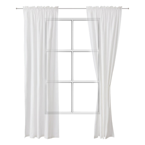 Solana Cotton Curtain (Set of 2) [Natural white]