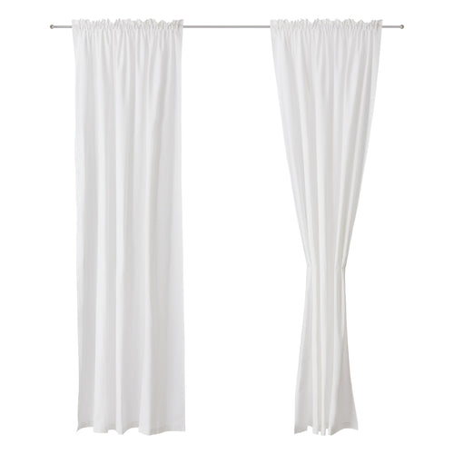 Solana Cotton Curtain (Set of 2) [Natural white]