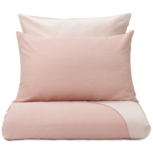 Soure pillowcase, dusty pink & natural white, 100% cotton