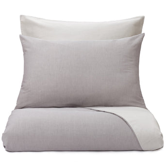 Soure duvet cover, dark grey & natural white, 100% cotton