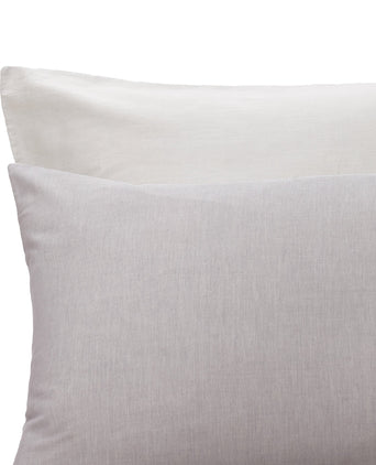 Soure duvet cover, dark grey & natural white, 100% cotton