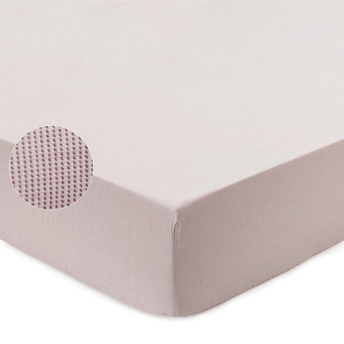 Sousa Fitted Sheet dark red & white, 100% cotton