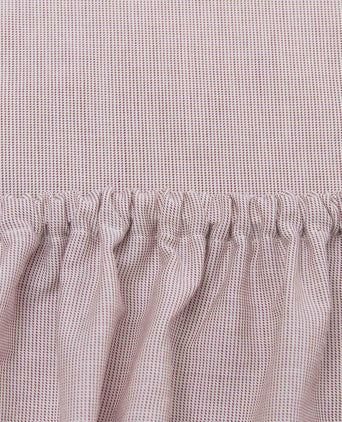 Sousa Fitted Sheet dark red & white, 100% cotton