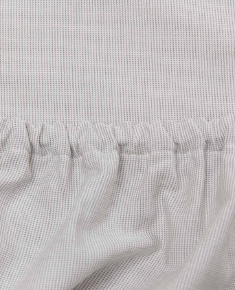Sousa Fitted Sheet light grey & white, 100% cotton