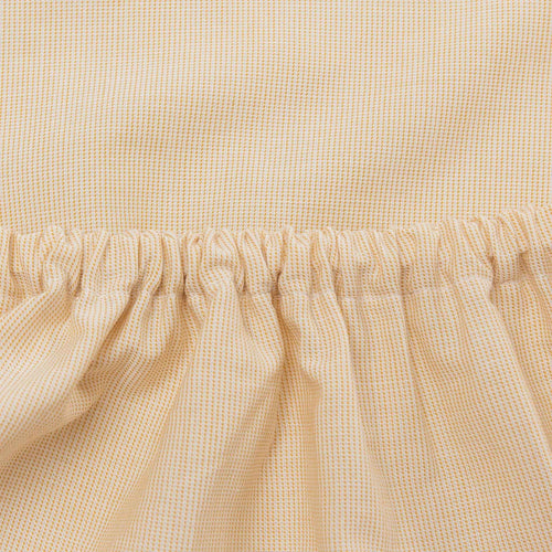 Sousa Fitted Sheet mustard & white, 100% cotton | URBANARA fitted sheets