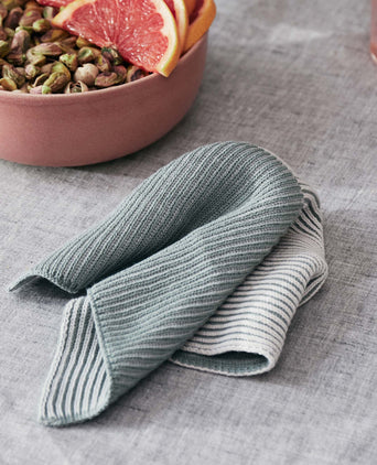 Arcela Tea Towel aloe green & ivory & green grey, 100% cotton