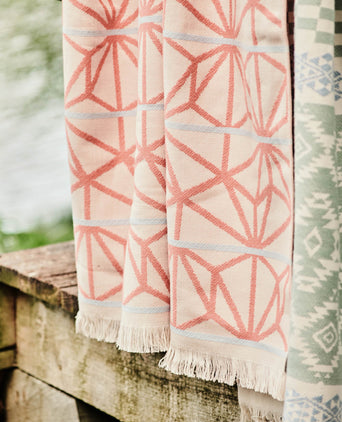 Arade Beach Towel light powder pink & papaya & ice blue, 100% cotton