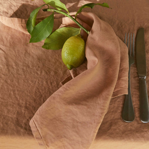 Table Cloth Miral Pale terracotta, 100% Linen | High quality homewares 