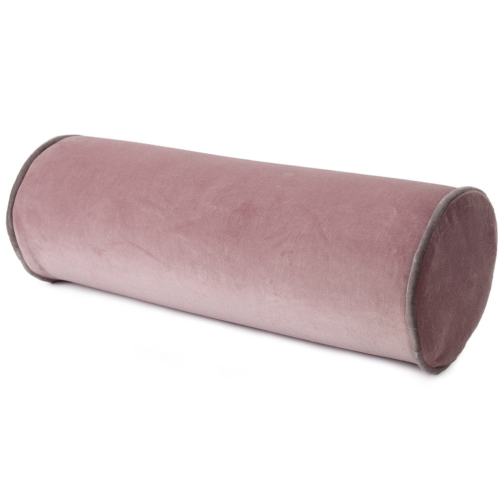 Pink velvet bolster pillow best sale