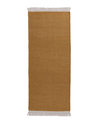 Tadali Wool Runner ochre & off-white, 70% wool & 30% viscose