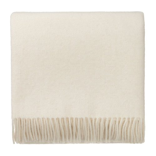 Tahua blanket, cream, 50% alpaca wool & 50% lambswool