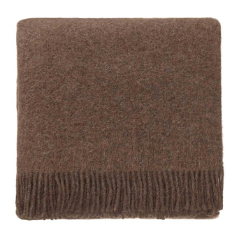 Tahua blanket, light brown, 50% alpaca wool & 50% lambswool