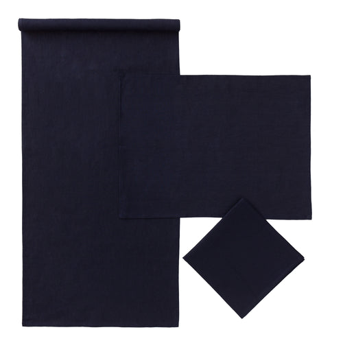 Teis Napkin Set in dark blue | Home & Living inspiration | URBANARA