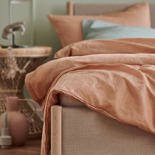 Torreira Linen / Tencel Bedding in pale terracotta | Home & Living inspiration | URBANARA