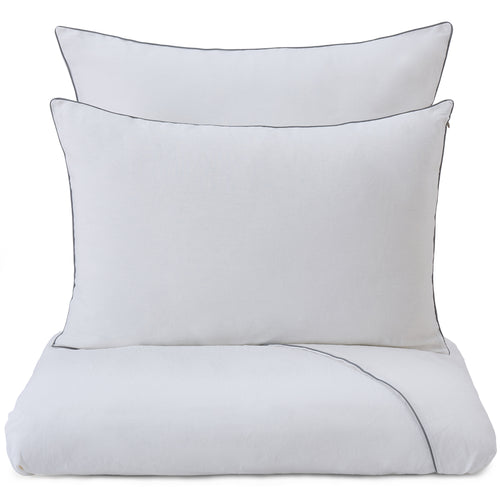Tercia Bed Linen white & charcoal, 100% linen