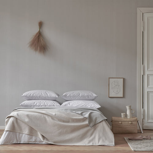 Moledo Percale Bed Linen in silver grey | Home & Living inspiration | URBANARA