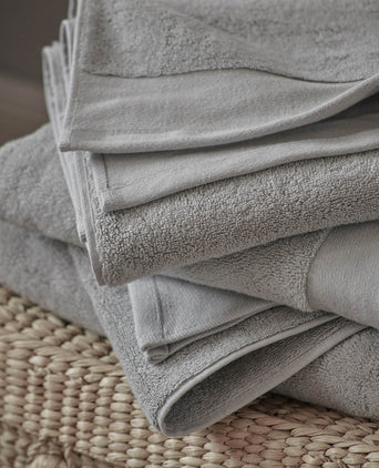 Merouco Hand Towel light grey, 100% organic cotton