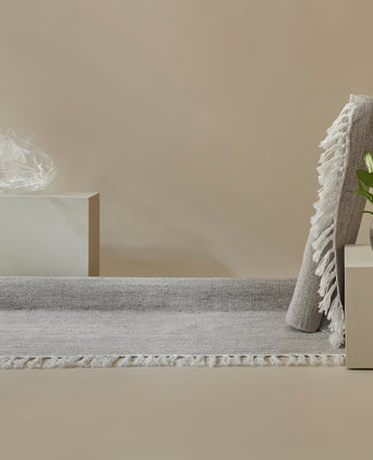 Udaka Recycled Rug light grey melange, 100% pet