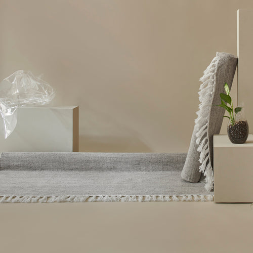 Udaka Recycled Rug in light grey melange | Home & Living inspiration | URBANARA