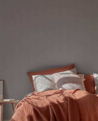 Mafalda Pillowcase terracotta, 100% linen