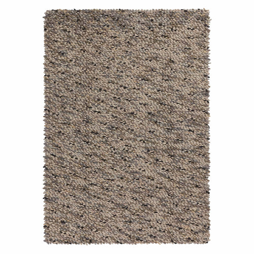 Thela rug, natural & stone grey & ivory, 75% wool & 25% cotton | URBANARA wool rugs