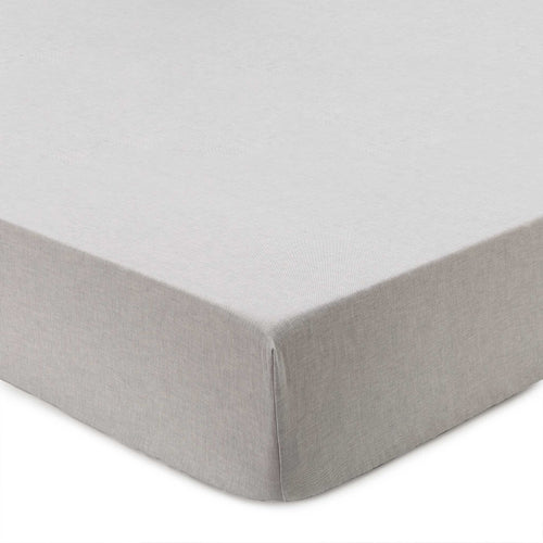 Tolosa Fitted Sheet light grey, 50% linen & 50% cotton