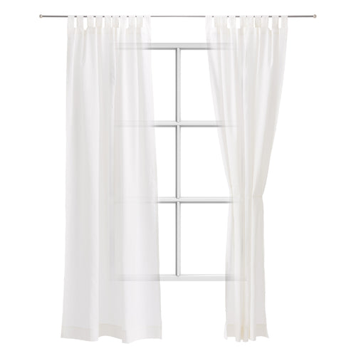 Tolosa Curtain Set natural white, 50% linen & 50% cotton