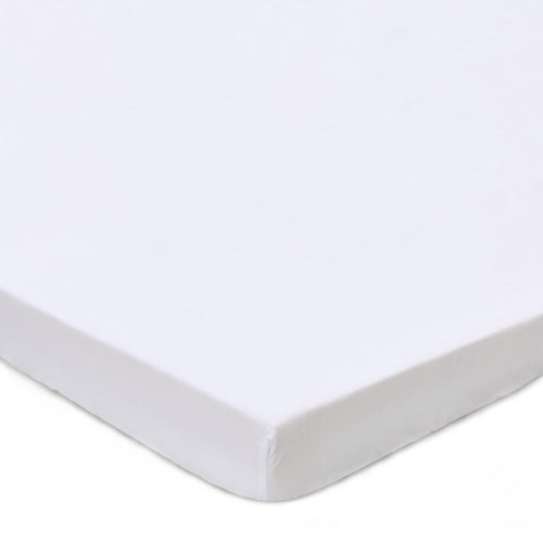 Toulon Mattress Topper Fitted Sheet white, 100% linen