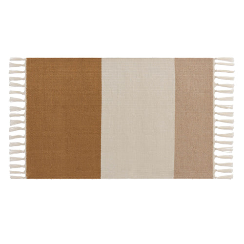 Doormat Tumla Ochre & Natural white & Natural, 100% Recycled PET