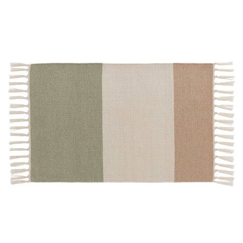 Doormat Tumla Pistachio & Natural white & Natural, 100% Recycled PET