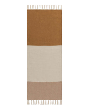 Runner Tumla Ochre & Natural white & Natural, 100% Recycled PET