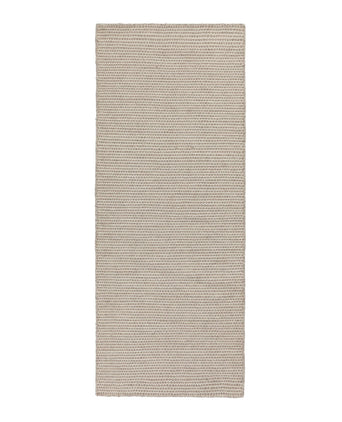 Udana runner, sandstone melange & natural white, 100% wool