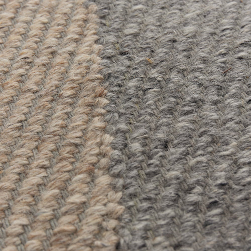 Umari Wool Rug grey melange & stone grey melange & natural white, 100% wool | URBANARA wool rugs